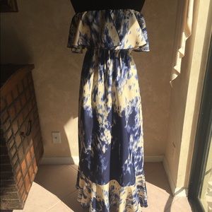 Ramona LaRue strapless maxi dress size medium